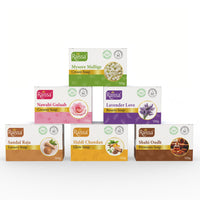 Raissa Bath Soap 125g, (Pack of 3) Haldi Chandan, Shahi Oudh and Sandal Raja | Alcohol-Free Fragrance | No Harsh Chemicals - Sandal, Turmeric and Frankinsense Fragrance Soaps