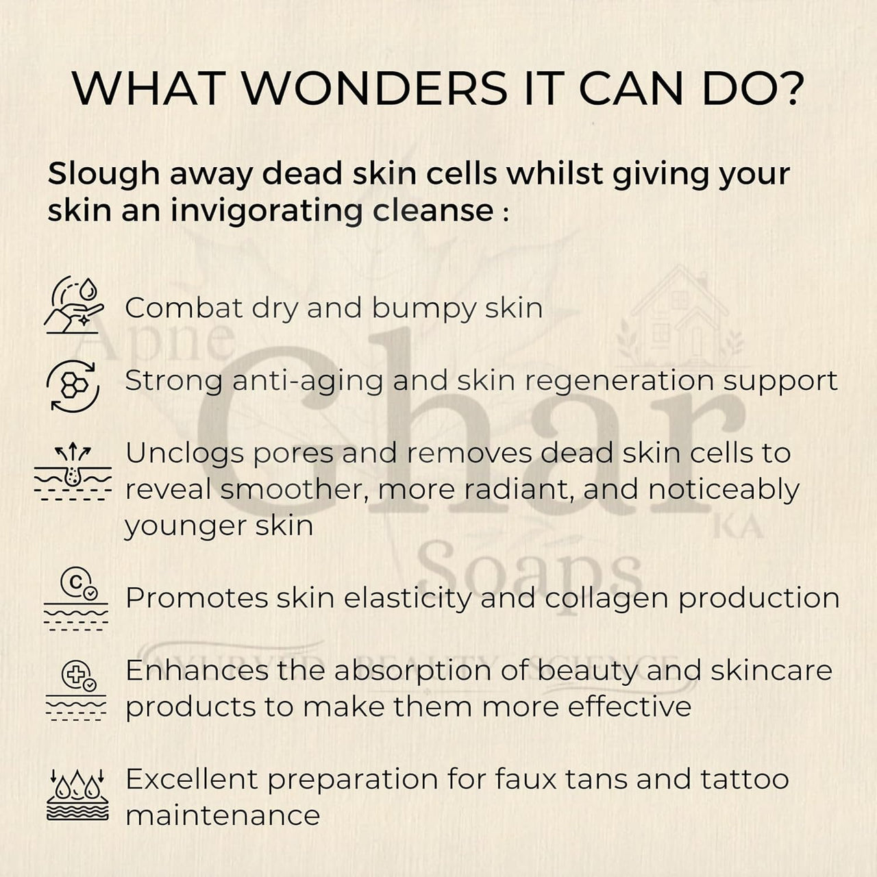 Sandalwood Saffron Magic Soaps 100Gm & Exfoliating Body Gloves Paraben Free | Chandan & Kesar Soap | Handmade Soaps For Men & Women | Glowing Natural Refreshing Skin | Tan Removal (Glove)