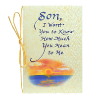 Blue Mountain Arts Son Card—Birthday, Just Because, Graduation, Holiday, or Any Occasion Card (Son, I Want You to Know How Much You Mean to Me) orange and blue