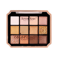Seven Seas Color Balance Eyeshadow Palette | Matte,Shimmery & Glitter Eye Shadow Palette For Face Makeup (01, 24.4g)
