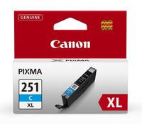 Canon CLI-251XL Cyan Compatible to iP7220,iX6820,MG5420,MG5520/MG6420,MG5620/MG6620,MX922/MX722,iP8720,MG6320,MG7120,MG7520 Printers Canon CLI-251XL Cyan Ink
