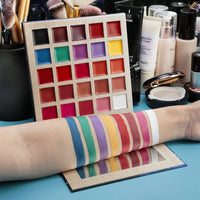 DE'LANCI 25 Color Lipstick Palette - Multishade Cream Lip Gloss Makeup Palette Professional Cosmetic Lip Contouring Kit