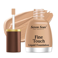 Seven Seas Fine Touch | Long Lasting | Waterproof | Lightweight Liquid Foundation Matte Finish Foundation for Face Makeup (Skin, 12ML)