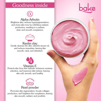 BAKE Anti Pigmentation Clay Mask with 2% Alpha Arbutin for Pigmentation, Dark Spots & Circles, Tan Removal | Anti Pigmentation Kaolin Clay Mask For Skin Brightening & Glowing | For Men & Women | 100g