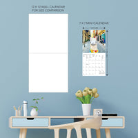 Graphique 2024 Llama with No Drama Mini Wall Calendar | 7” x 7” | Thick Paper | Home & Office Organizer | Large Monthly Grid | 3 Languages & Marked Holidays | 4 Month Preview Page for 2025