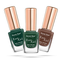 Seven Seas Easy Gel Nail Polish | Quick Dry Gel Nail Polish, Pack of 3 (Combo-10, 30ml)