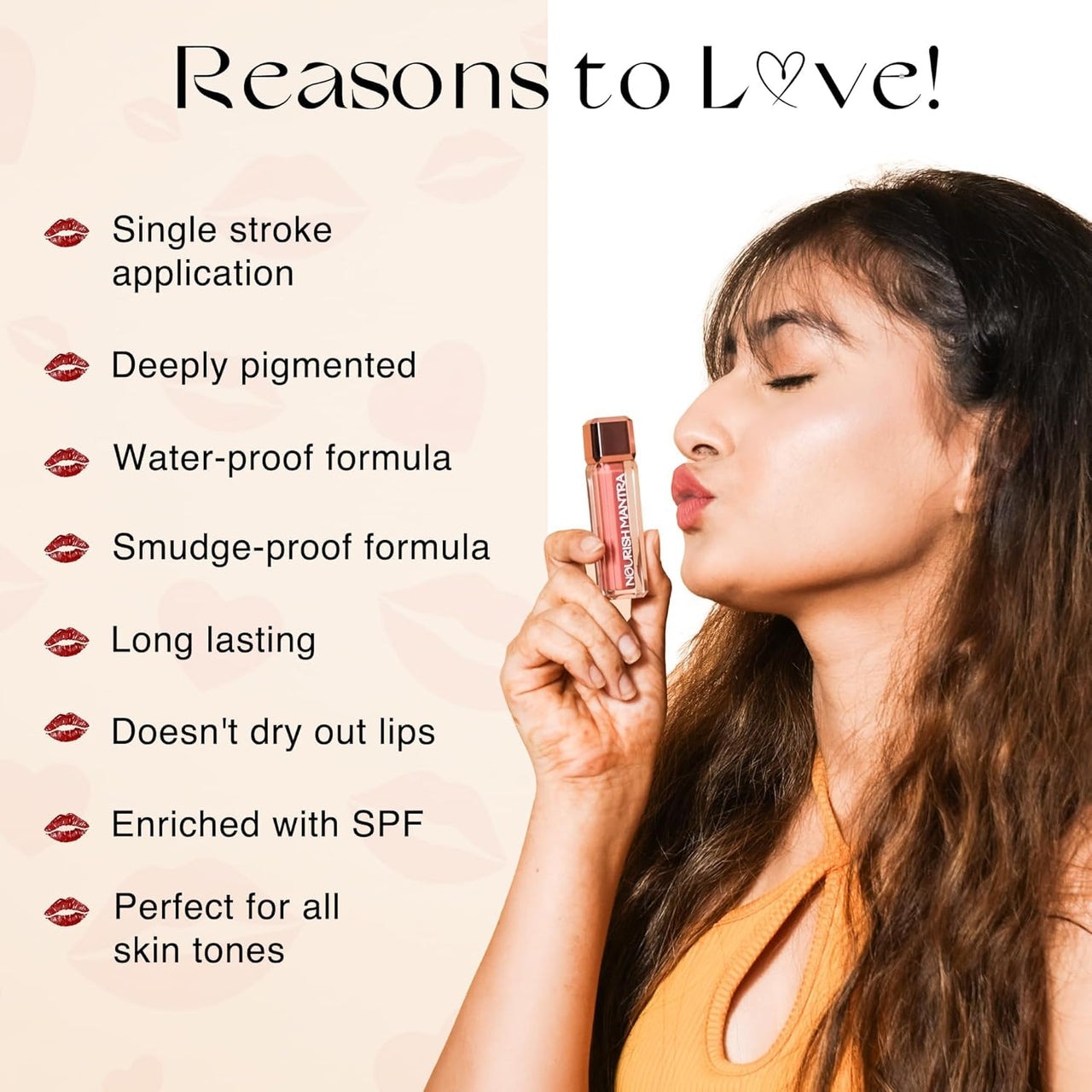 Nourish Mantra’s Natkhat Berry Lipstick (3.5ml)/ Creamy Matte Liquid Lipstick with SPF/Water Proof/Smudge Proof/Transfer Proof/Long Lasting/Suits All Skin Tones