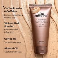 mCaffeine Shimmer Body Polishing Kit for women and men| Shimmer Body Scrub with Coffee & Shimmer Body Butter with Cocoa Butter | For Illuminizing Soft Shimmer & Glowing Skin for men and women