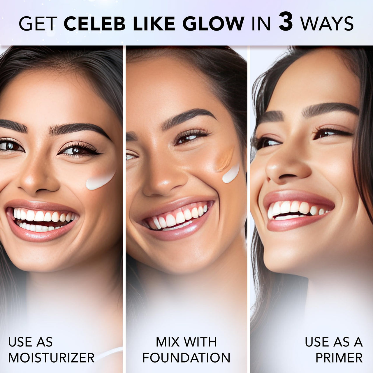 FACESCANADA Strobe Cream - Silver, 30Ml | Primer + Highlighter + Moisturizer | Shea Butter & Hyaluronic Acid | Intense Hydration | Flawless Radiant Dewy Skin | Illuminating & Glowing Makeup Base