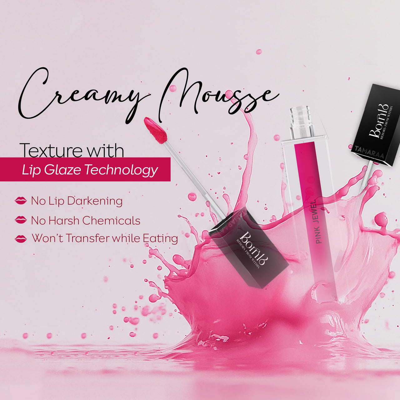 Born16 Tamaraa Liquid Lipstick – Pink Jewel | Hydrated-Matte Finish with SPF | Waterproof, Transfer-Proof, 24-Hour Wear | Vegan & Non-Drying with Shea Butter, 4ml