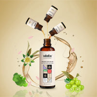 Vedix Ayurvedic Hair Fall Oil Combo with 3 Booster Oils, Shvedan No Frizz Hair Oil For Dry Scalp With Amla, Brahmi & Bhringraj Booster Oils, gift for women, 4 Oils Gift Kit - 130ml