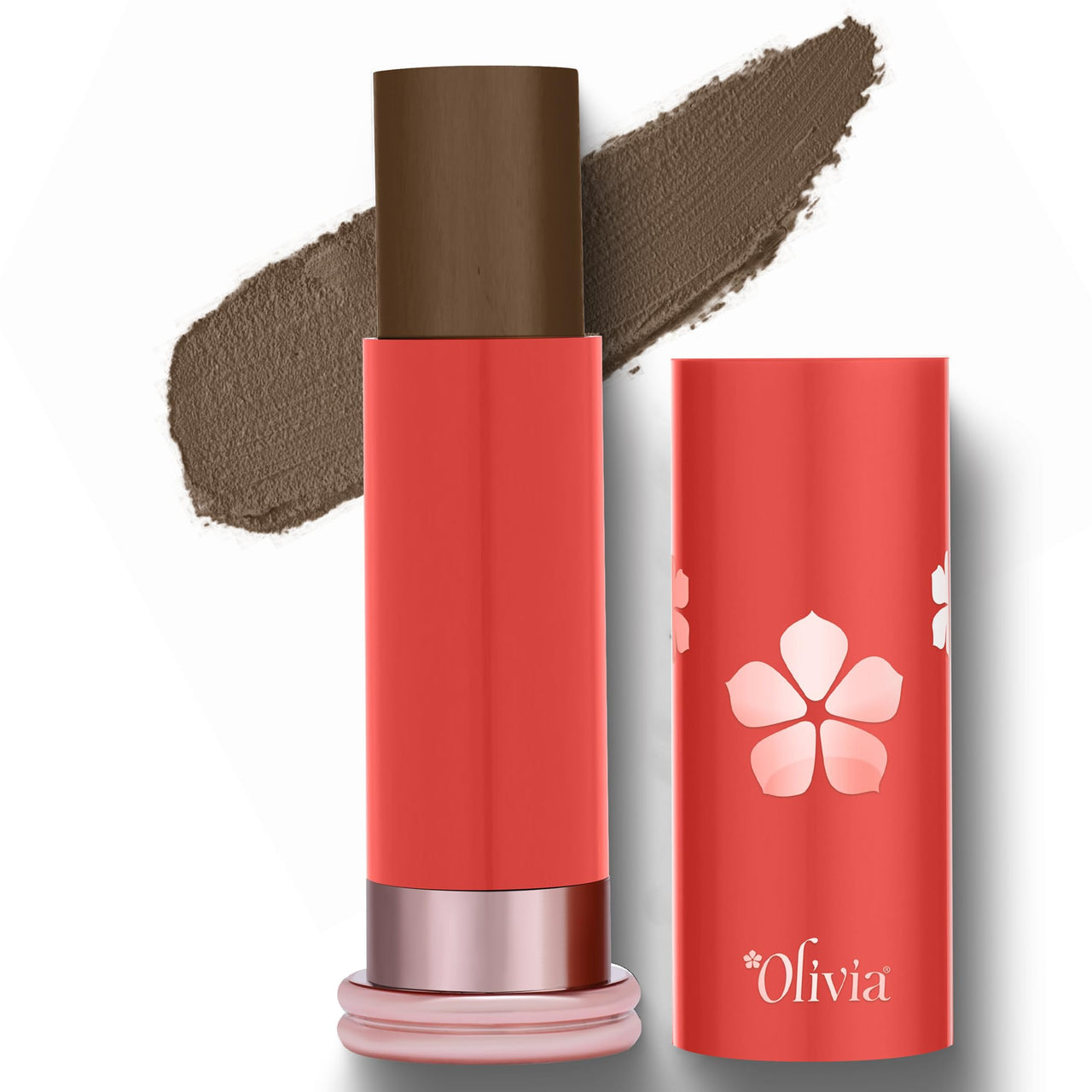 Olivia SkinSync Make Up Stick Foundation With SPF 25 - Lightweight, Full Coverage, Natural Finish, Waterproof & Sweatproof Face Makeup - 15g | Shade 10 Fudgy Brownie