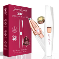 Facial Hair Removal Machine | Eyebrow Trimmer & Epilator | Trimmer For Women Private Part | 2 In 1 Trimmer 400 mAh Battery 1 Year Warranty | Painless Hair Removal Machine | Nose Hairs Remover