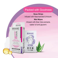 DR.Rashel Nose Pore Strips For Pore Cleansing | Deep Cleansing Nose Strips For Instant And Painless Blackheads Removal || 20 PCS (White Skin) (10 Strips & 10 Wipes)