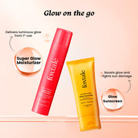Foxtale Golden Glow Duo | SPF 50 Glow Sunscreen & Super Glow Moisturizer | Vitamin C, Niacinamide & Peptides | Brightens, Hydrates, Prevents Tan & Pigmentation | Lightweight, Non-Sticky, No White Cast | All Skin Types | Summer Essentials