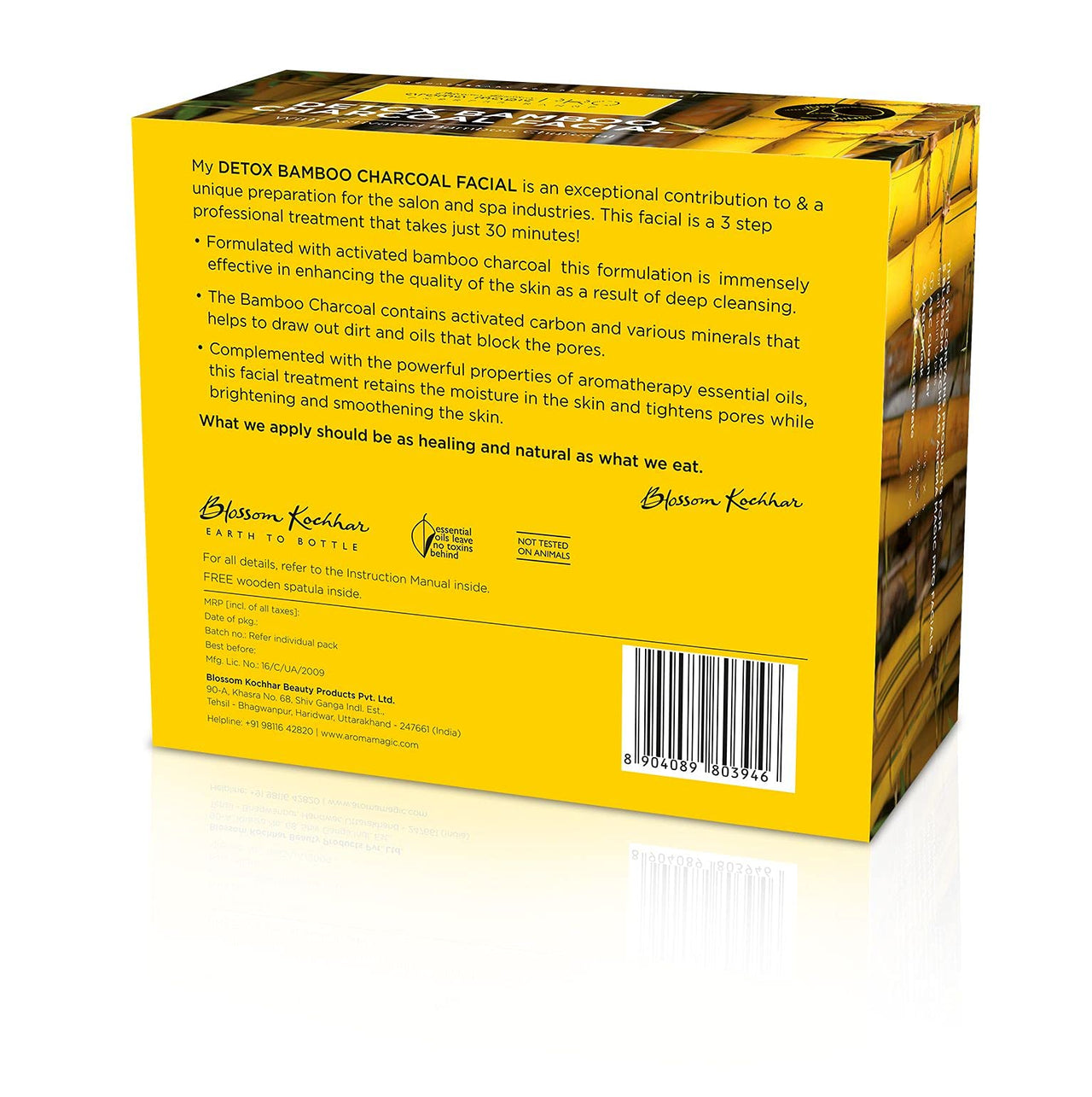 Aroma Magic 3 step Detox Bamboo Charcoal Facial Kit Set| Pro Express Range| Deep cleanses, tightens pores & brightens skin | removes dirt & excess oils |All Skin | 5 Single Use Kit| Pack of 1