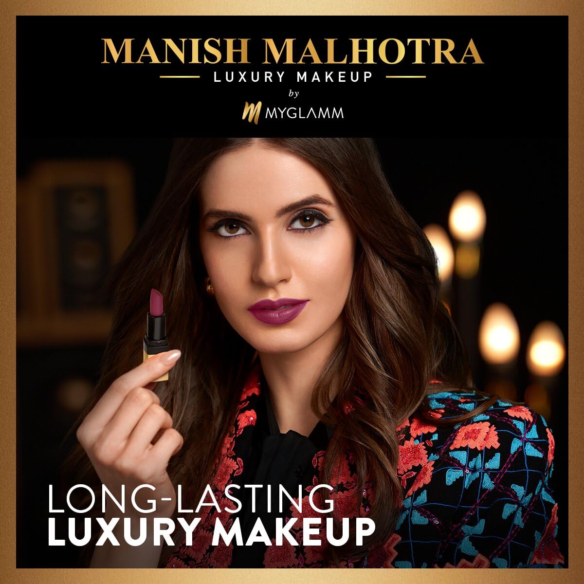 MyGlamm Manish Malhotra Soft Matte Mini Lipstick Set - Sundowner - 1.5g (Set of 2) | Purple & Blood Red Shade Lipsticks Combo | Long Lasting Creamy Matte Finish