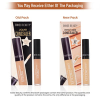 Swiss Beauty Liquid Light Weight Concealer With Full Coverage |Easily Blendable Concealer For Face Makeup With Matte Finish | Shade- Warm Honey, 6g