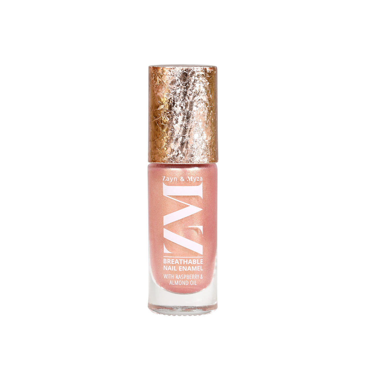 ZM Zayn & Myza Breathable Nail Enamel - Pink Pearl | Smooth Application | Quick-Drying I Longlasting I Chip-Defiant I Water Permeable | Glossy Finish | 100% Vegan, 6 ml