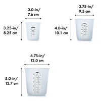 OXO Good Grips 3 Piece Squeeze & Pour Silicone Measuring Cup Set, Blue 3 Piece Set