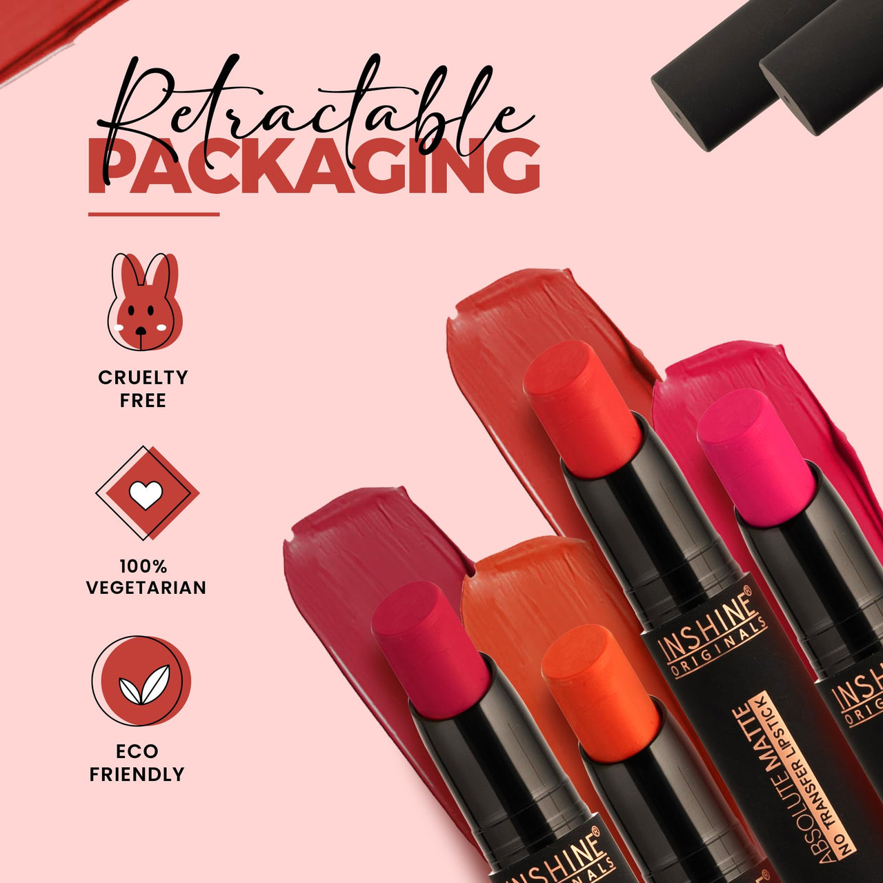 INSHINE Absolute Matte Lipstick - Long-lasting, Transfer-resistant, Velvety Matte Finish with Intense Color, Up to 12 Hours Wear | Perfect for Sophisticated Lips - BRINK OF PINK