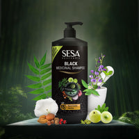 Sesa Ayurvedic Medicinal Shampoo 1 Lt Hairfall Control Anti Dandruff Shampoo Infused with 15 Ayurvedic Herbs Smooth & Shiny Hair For Men & Women, 1000 ml