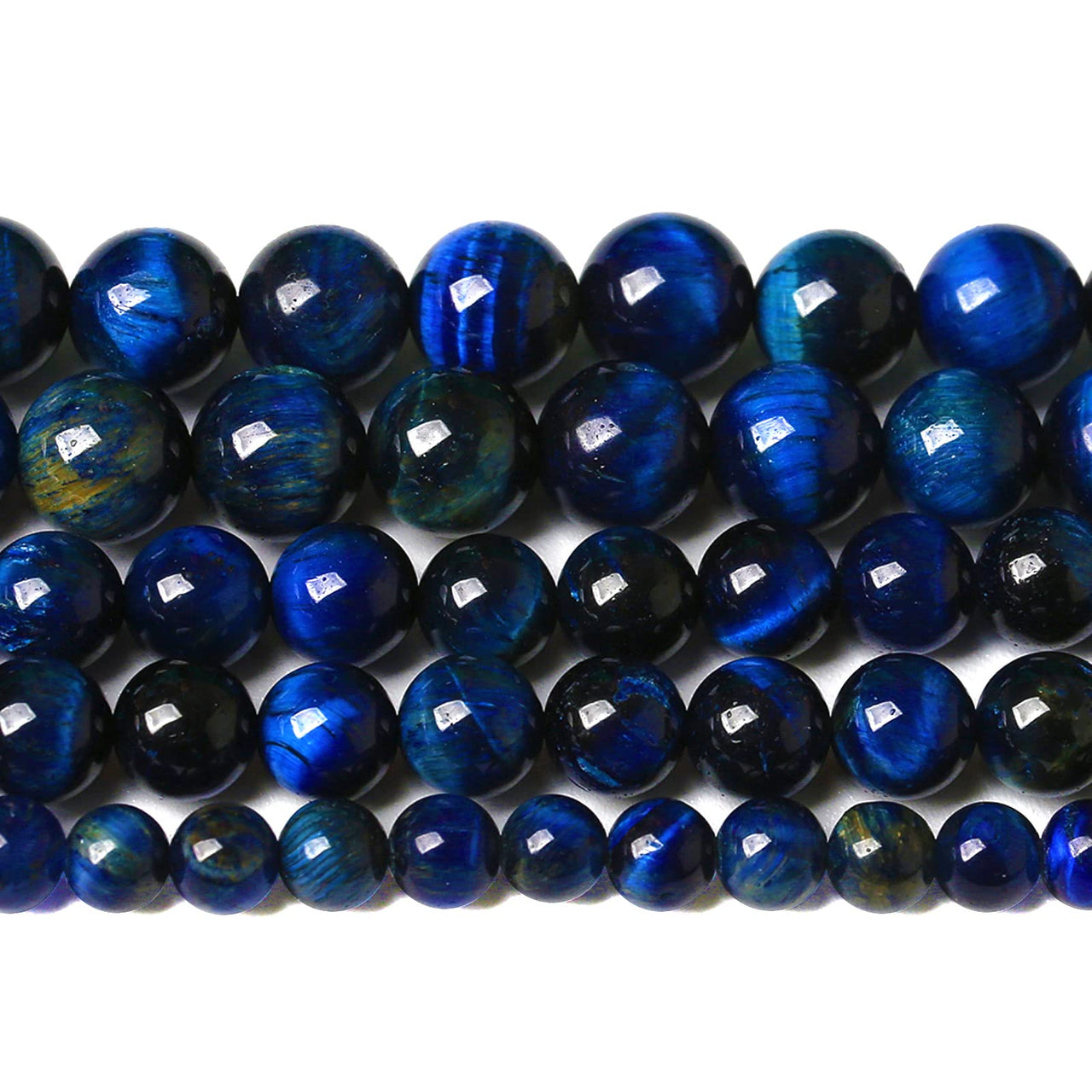 12MM 30PCS Natural Stone Multi Lapis Blue Tiger Eye Stone Beads for Jewelry Making DIY Bracelet Energy Crystal Healing Power 12mm