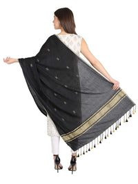 THE WEAVE TRAVELLER Handloom Hand Woven Cotton Ghicha Dupatta For Women