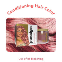 Paradyes Semi-permanent Rose Gold DIY Conditioner Based Hair Colour infused with Aloe-vera, Bhringaraj, Brahmi, Almonds & Amla 120 gm