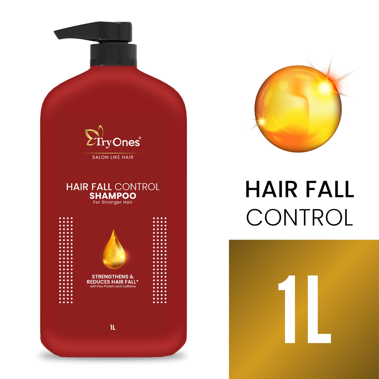 Tryones Anti Hair Fall & Anti Dandruff Shampoo Control Hair Fall || Promotes Hair Growth || Dandruff Control || Soft and Shiny Hair 1000 ml