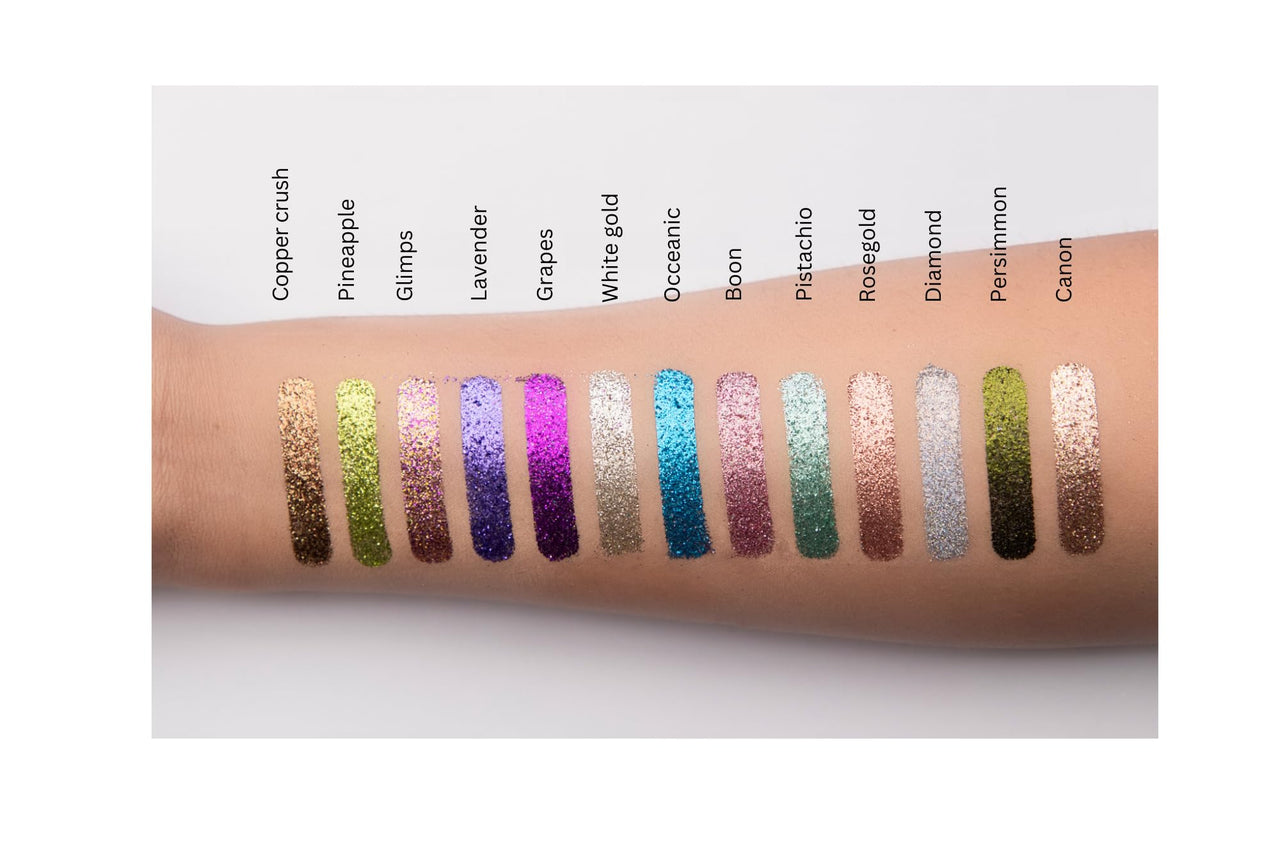 TS COSMETICS Pro Glitter Eyeshadow Palette – Rosey | Pressed Glitter, Shimmer & Matte Finishes | Highly Pigmented, Long-Lasting Eye Makeup