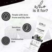 Globus Naturals Anti Pollution Charcoal Face Wash, Enriched with Tea Tree Oil, For Oily & Acne Prone Skin, 75 gm