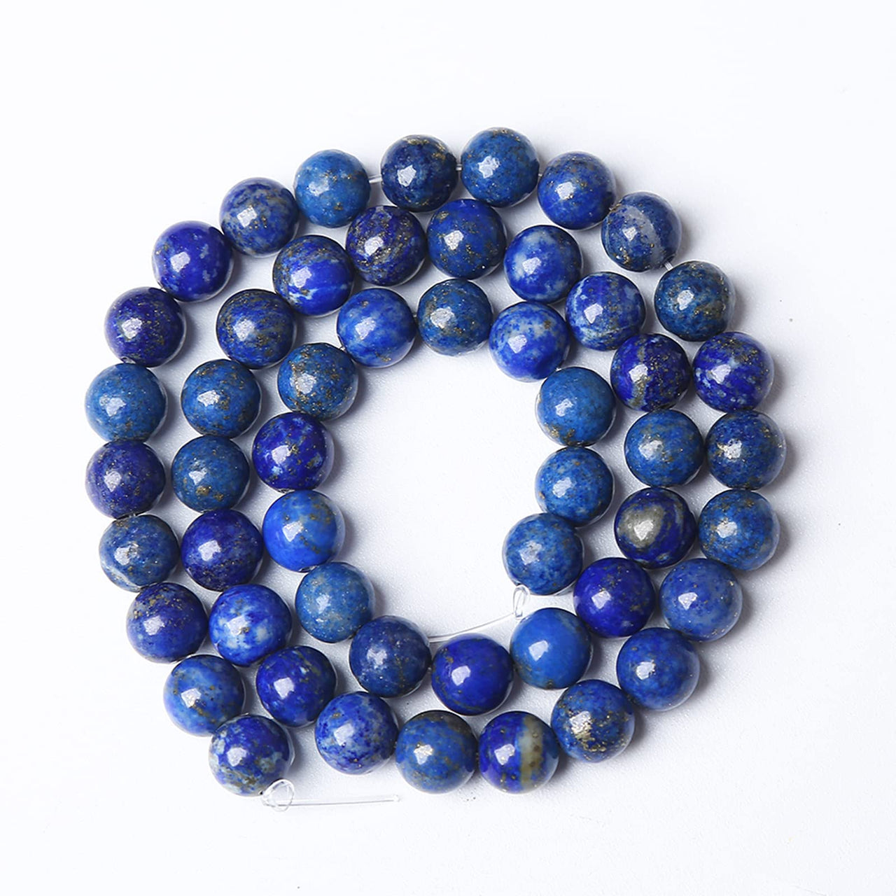 AAA+ Natural Lapis Lazuli Gemstone Beads 6mm 60 PCS Round Loose Stone Beads for Jewelry Making Crystal Energy Stone Healing Power DIY Gift Lapis Lazuli Stone