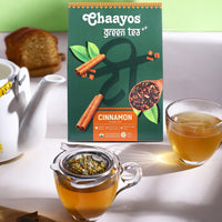 Chaayos Cinnamon Green Tea|Cinnamon Tea|Whole Leaf Loose Tea|Immunity Boosting - 100Gram [50 Cups]|Antioxidant Green Tea|Green Tea