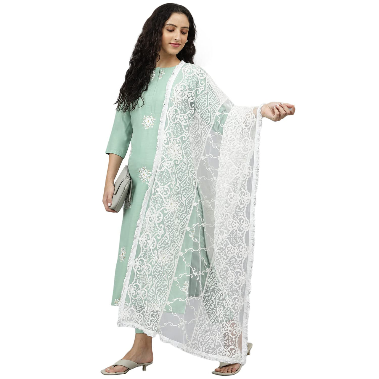 GoSriKi Women Kurta with Pant & Dupatta