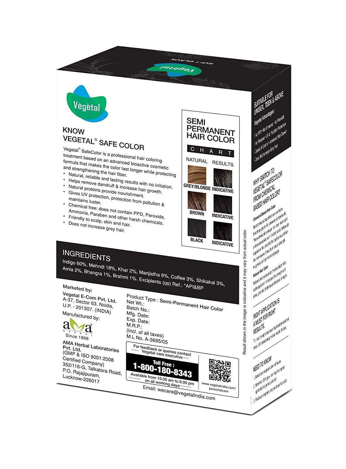 Vegetal Safe Color (100g., Soft Black)