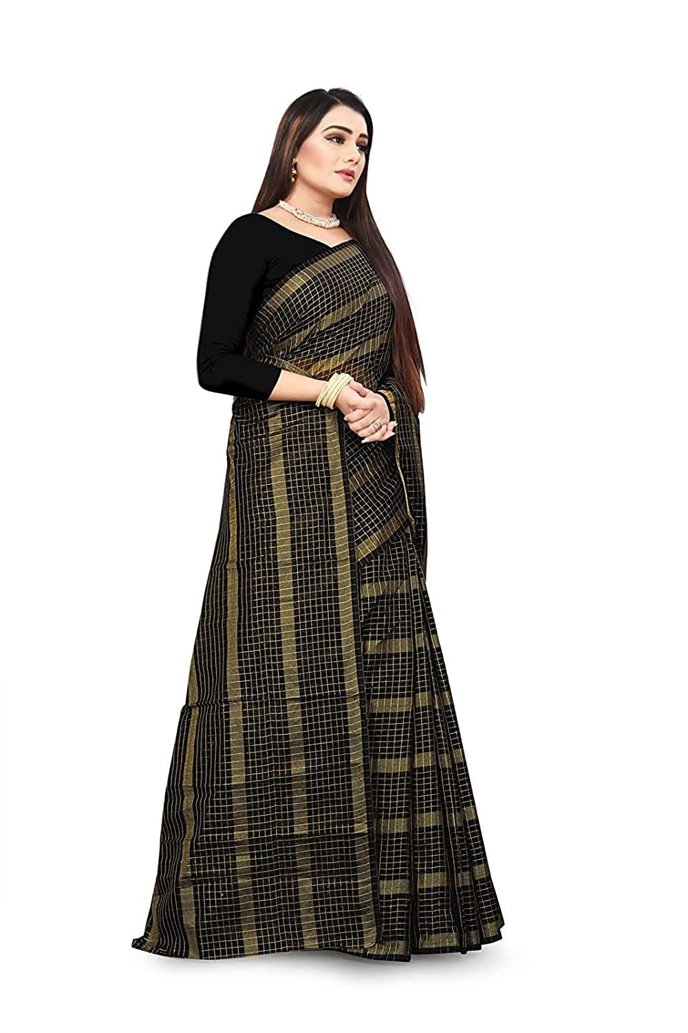 Amazon Brand - Anarva Soft Heavy & Cotton Silk Sarees for women, Beautiful saree free size with unstitched Blouse Piece