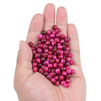 Bymitel 210pcs Natural Crystal Beads Stone Gemstone Round Energy Healing Loose Beads with Stretch Cord for Jewelry Making Bracelets Anklets (Light Fuchsia Tiger's  Eye, 6mm 210pcs) Light Fuchsia Tiger's  Eye