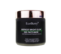 Beetroot Bright Glow Gel Face Mask Brightening & Glowing Skin, Hydration, Anti-Ageing, Natural, Chemical Free, Paraben Free | Vegan