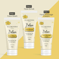 Glamveda De-Tan Face Massage Cream For All Skin Types | Removes Sun Tan, Pigmentation & Dark Spots | For Women & Men | 100gm