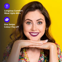 Blue Heaven Get Matte Lipstick | Soft Matte Finish and Lightweight Formula | Intense Pigment | Long-Lasting Lipsticks For Women | 501 | 4GM