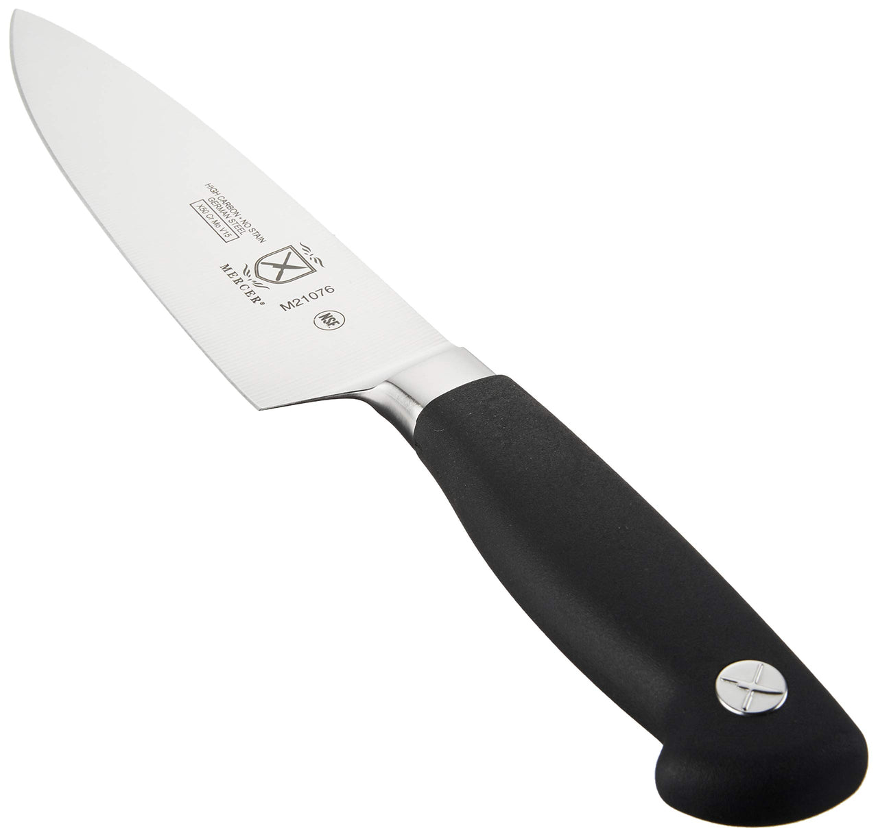 Mercer Culinary M21076 Genesis 6-Inch Short Bolster Chef's  Knife, Black 6" Short Bolster Chef's  Knife