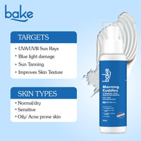 BAKE 100% Mineral Water Resistant Sunscreen SPF 70 PA+++ with 5% Niacinamide, Peptide | Sweat & Water Resistant, UV/A & B, Blue Light Protection | For Oily Acne Prone Skin | For Acne Scars & Dark Spots | Broad Spectrum Sunscreen | No White Cast | 100g