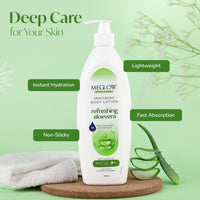 Meglow Pro-Care Moisturizing Body Lotion | Refreshing Aloe Vera Moisturizer for Women & Men for All Skin Types | Hydrating Moisturizer -500ml