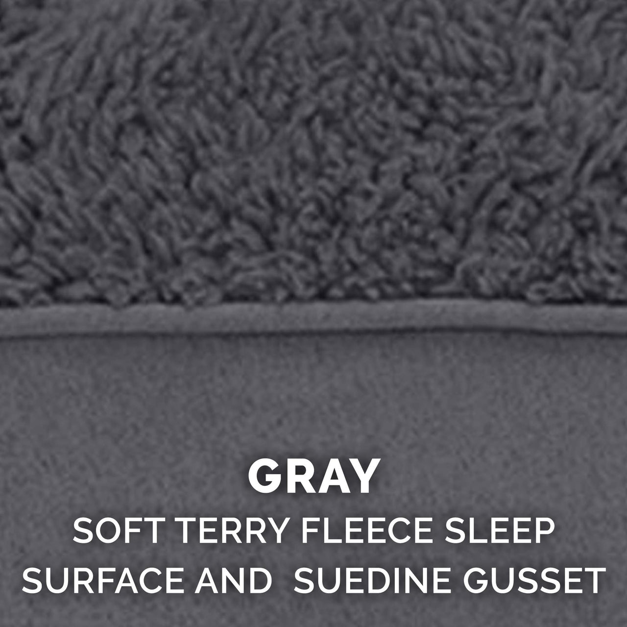Furhaven Replacement Dog Bed Cover Terry & Suede Mattress, Machine Washable - Gray, Jumbo (X-Large) Terry & Suede (Gray) 40.0"L x 32.0"W x 0.3"Th Cover Only
