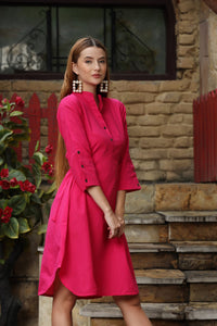 DHRUVI TRENDZ Kurti for Women || Soft Cotton Plain Long Straight Kurtis for Girls || Stitched Collar Kurta || Ideal for Office || Casual || Collage || Festival Wear Kurtis for Ladies