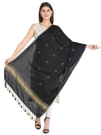 THE WEAVE TRAVELLER Handloom Hand Woven Cotton Ghicha Dupatta For Women