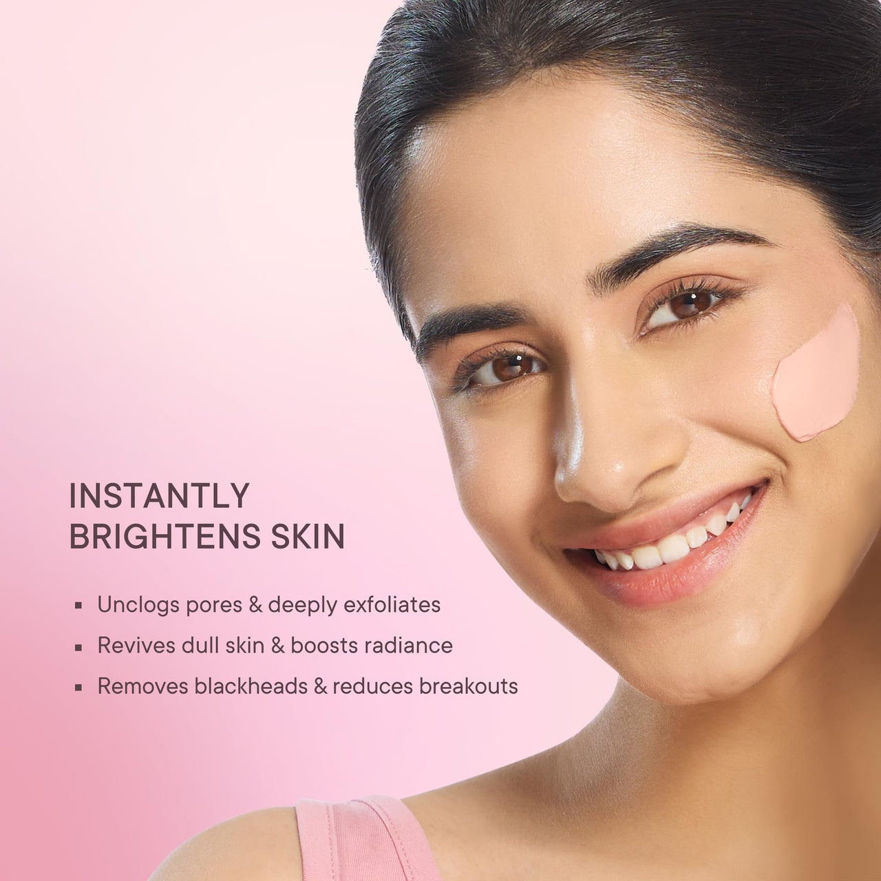 Quench Brightening Pink Clay Mask | Korean Clay Mask with Cherry Blossom & Kaolin Clay | Made in Korea (50ml)