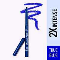 Blue Heaven 2x Intense Kajal Pencil - True Blue, Matte Finish, Waterproof and Smudge Proof Kajal, 0.30gm