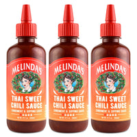Melinda’s Thai Sweet Chili Sauce - Sweet and Mild Asian Chili Sauce Made with Whole Fresh Ingredients - Gourmet Hot Sauce & Dipping Sauce - Keto Friendly, Kosher - 12oz, 3 Pack
